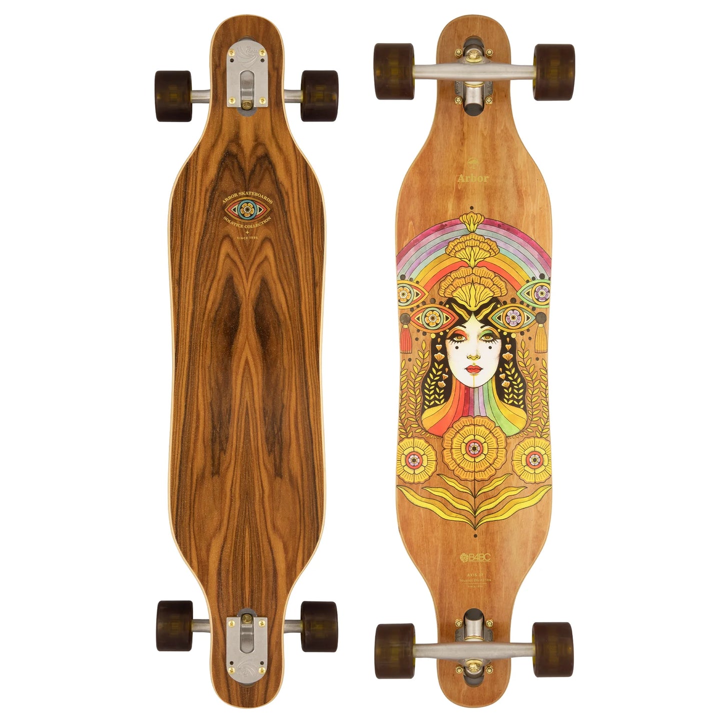 Arbor Axis Solstice drop thru 37" Skateboard - Wood Longboard Skateboard