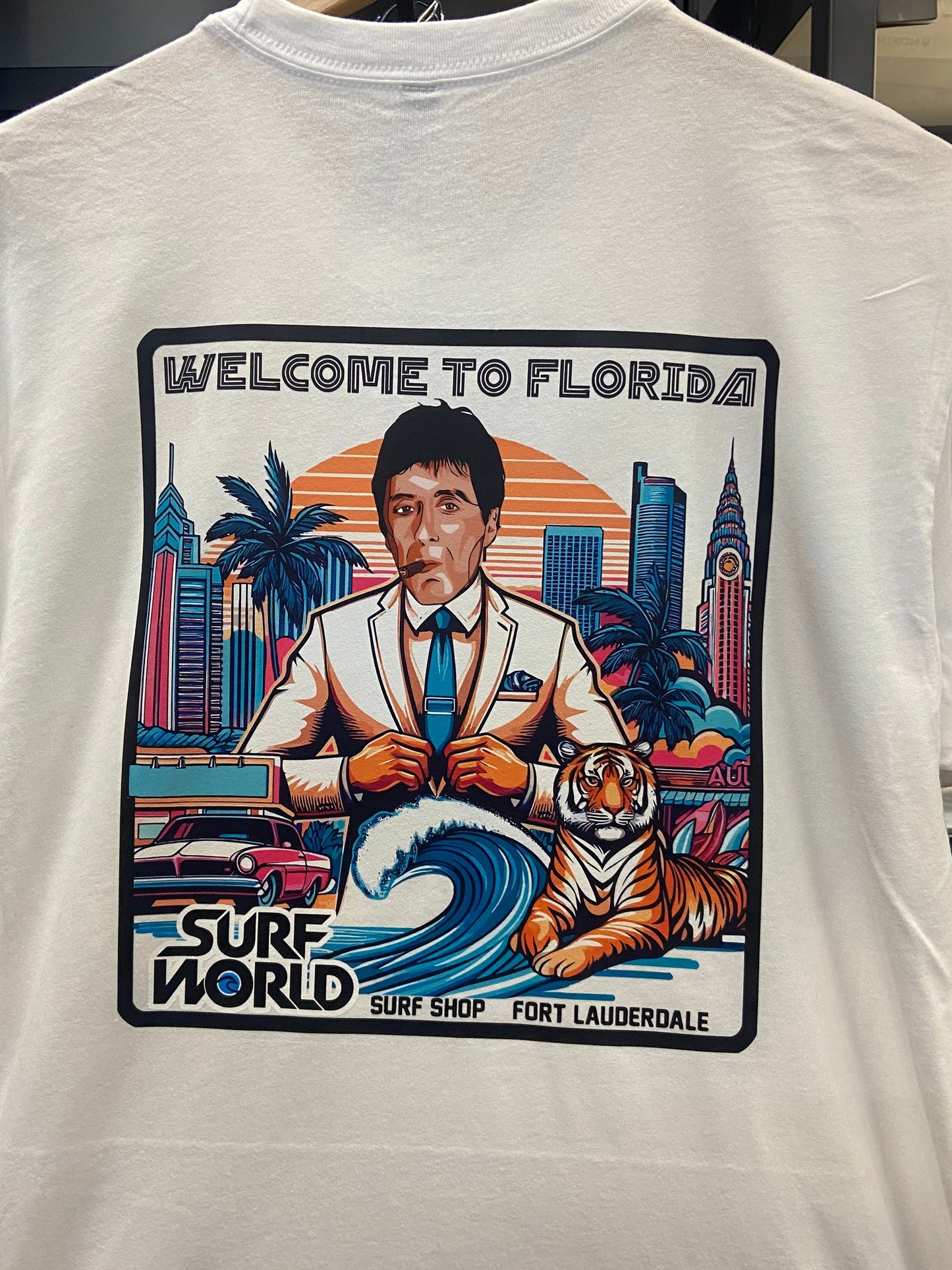 Surf World Tony Montana Tee - White