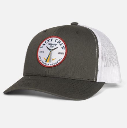 Salty Crew Bottom Dweller Trucker Hat - Charcoal White Mens Hat