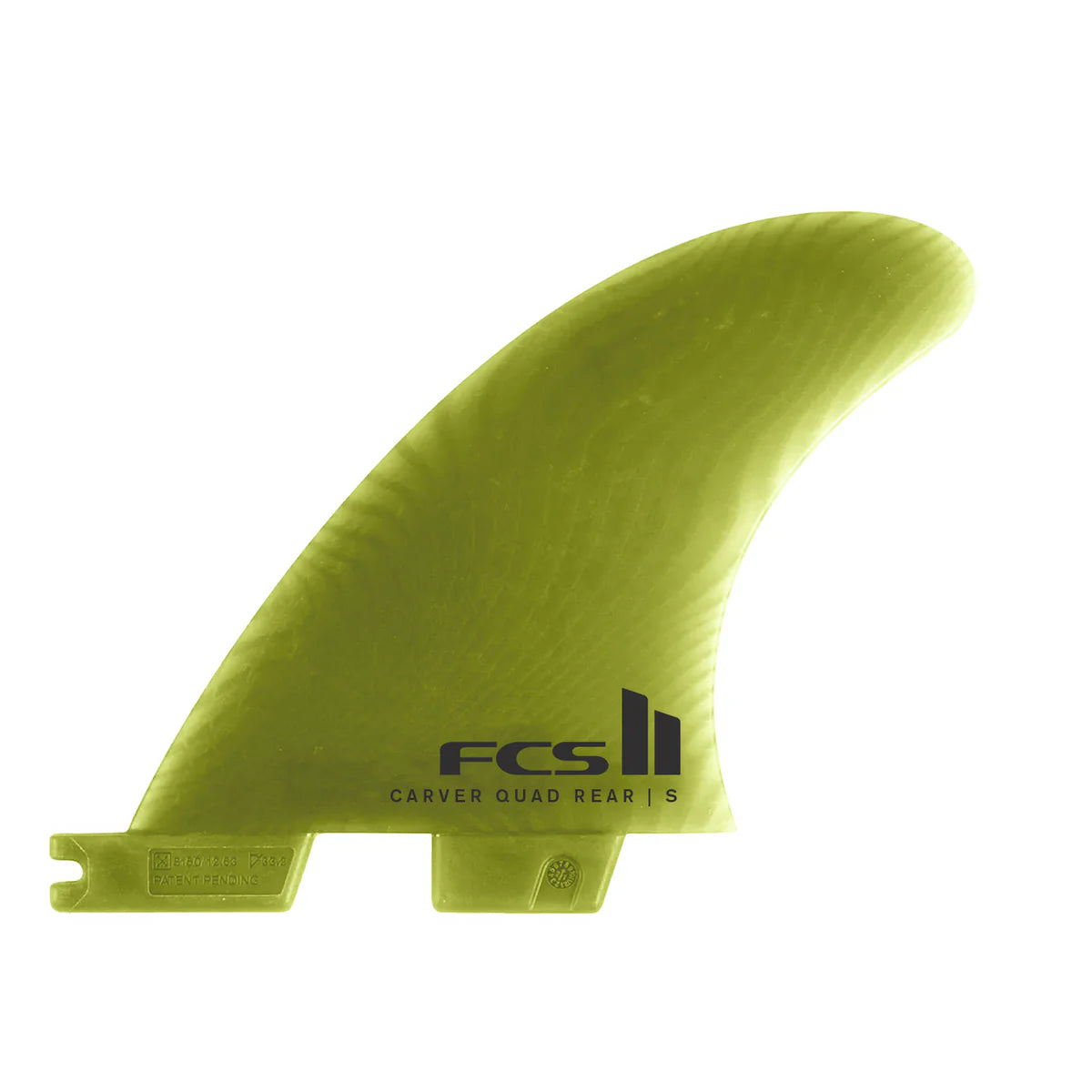 FCS II Carver Quad Rear Neo Glass Eco Mediums Fins - Eucalyptus Fins