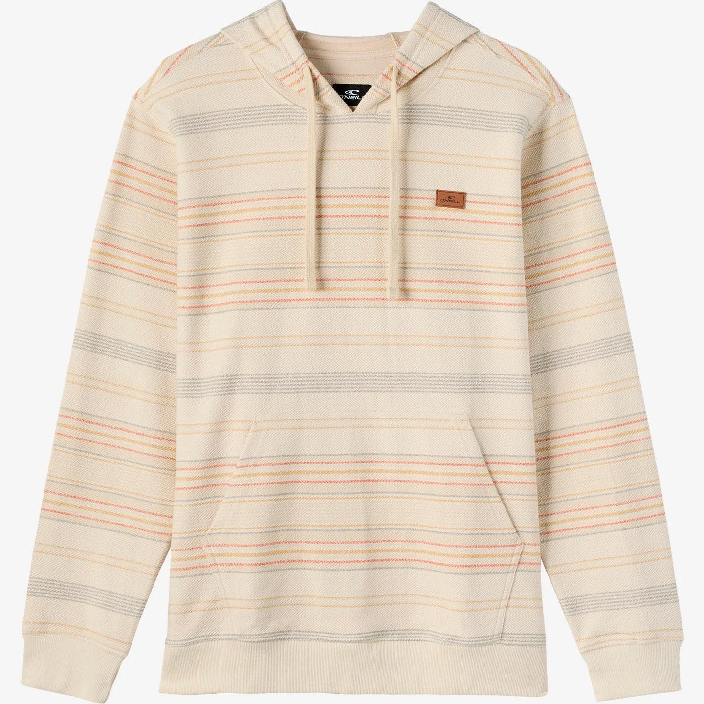 Oneill Bavaro Stripe Hooded Poncho Terry - Cream mens hoodie