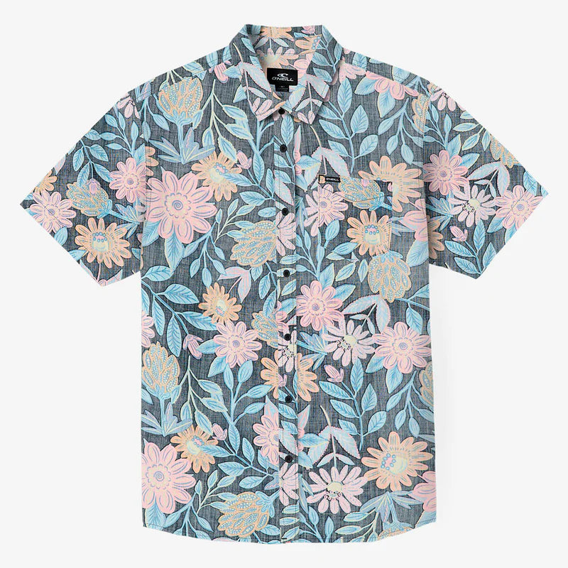 Oneill Oasis Eco Standard Button Down Shirt - Flipped Black Mens Woven