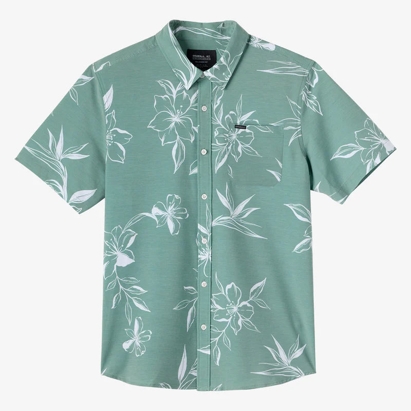 Oneill Trvlr Traverse UPF SS Button Down Relaxed Shirt - SAGE Mens Woven Shirt