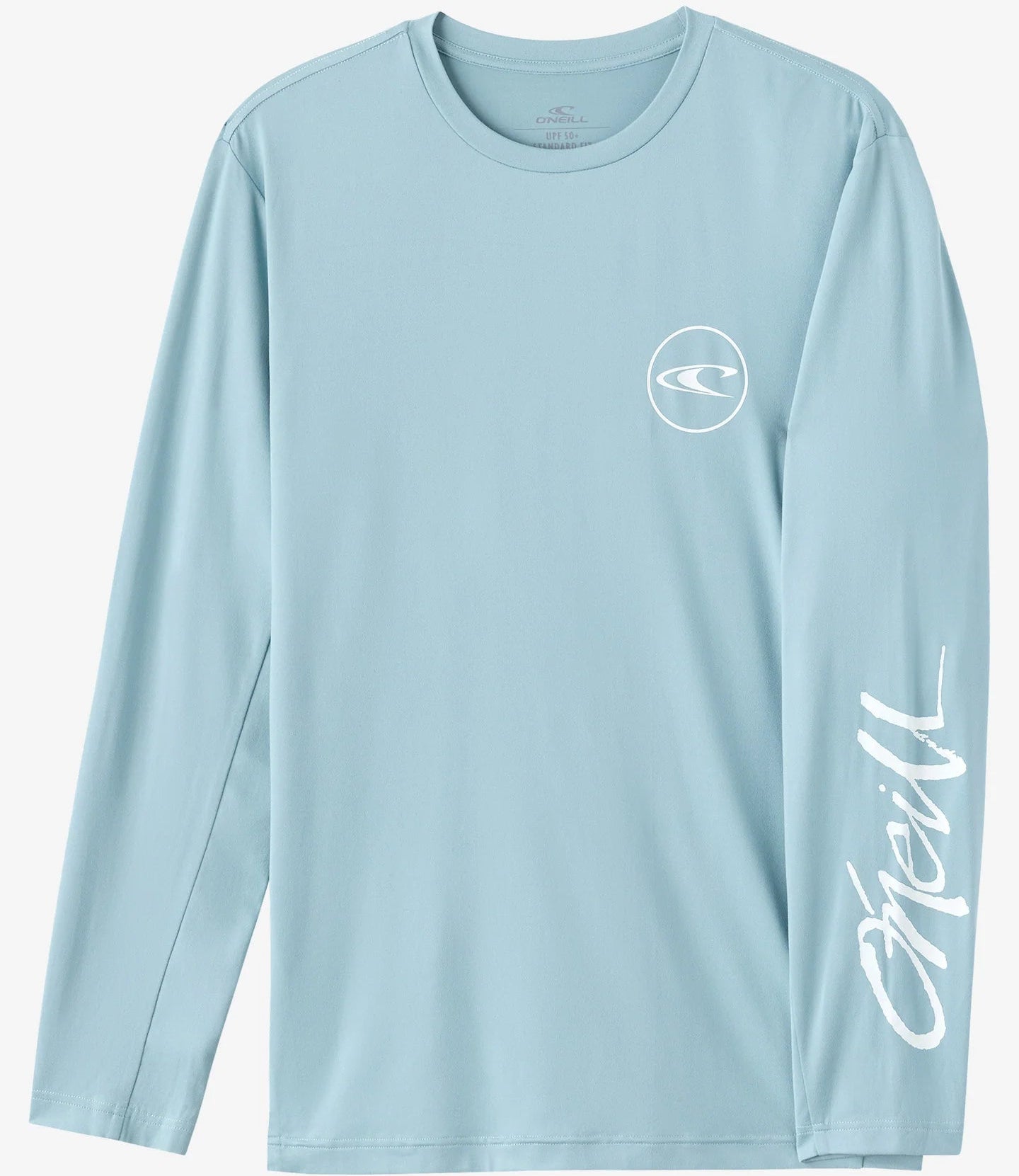 Oneill Men's Logo UPF LS RASH GUARD TEE - Stone Blue Rashguard Sun Protection