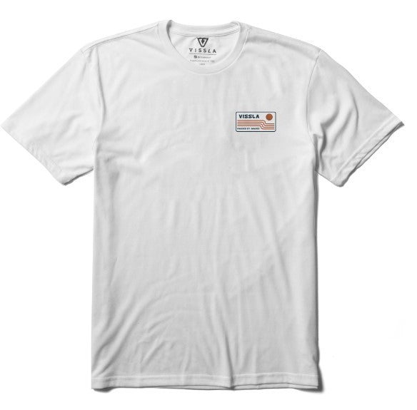 Vissla Wavelength COMP LITE ECO PERFORMANCE TEE - White Mens T Shirt