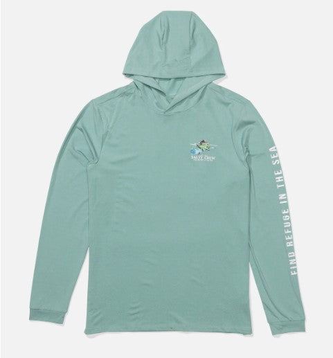 Salty Crew Surface Mahi UV Hoodie - Seaside Heather Rashguard Sun Protection