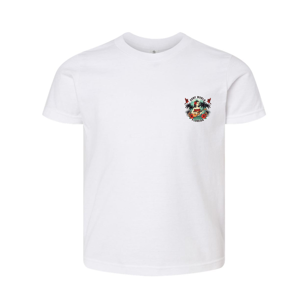 Surf World Red Bird Wahinne T-Shirt - White Mens T Shirt