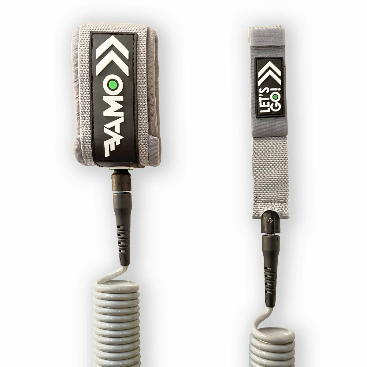 Vamo 10' Coiled SUP Leash SUP Accessories Grey