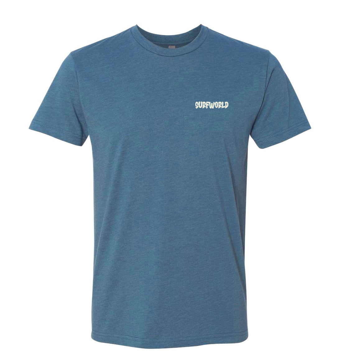Surf World Dive Bar Skully Tee Shirt - Heather Slate Blue Mens T Shirt