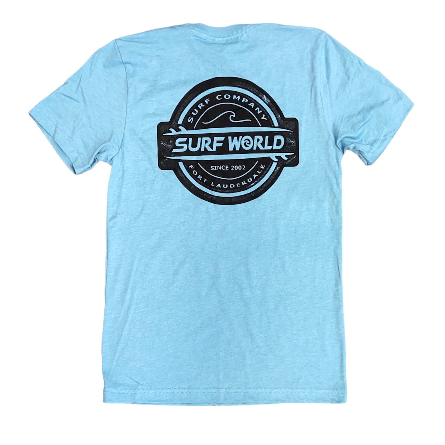Surf World Fort Lauderdale Double Boards 2025 Tee Shirt Mens T Shirt XXL Light Blue