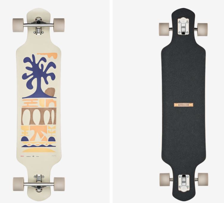 Globe Geminon 40" Drop Thru Skateboard - Mediterranean Longboard Skateboard