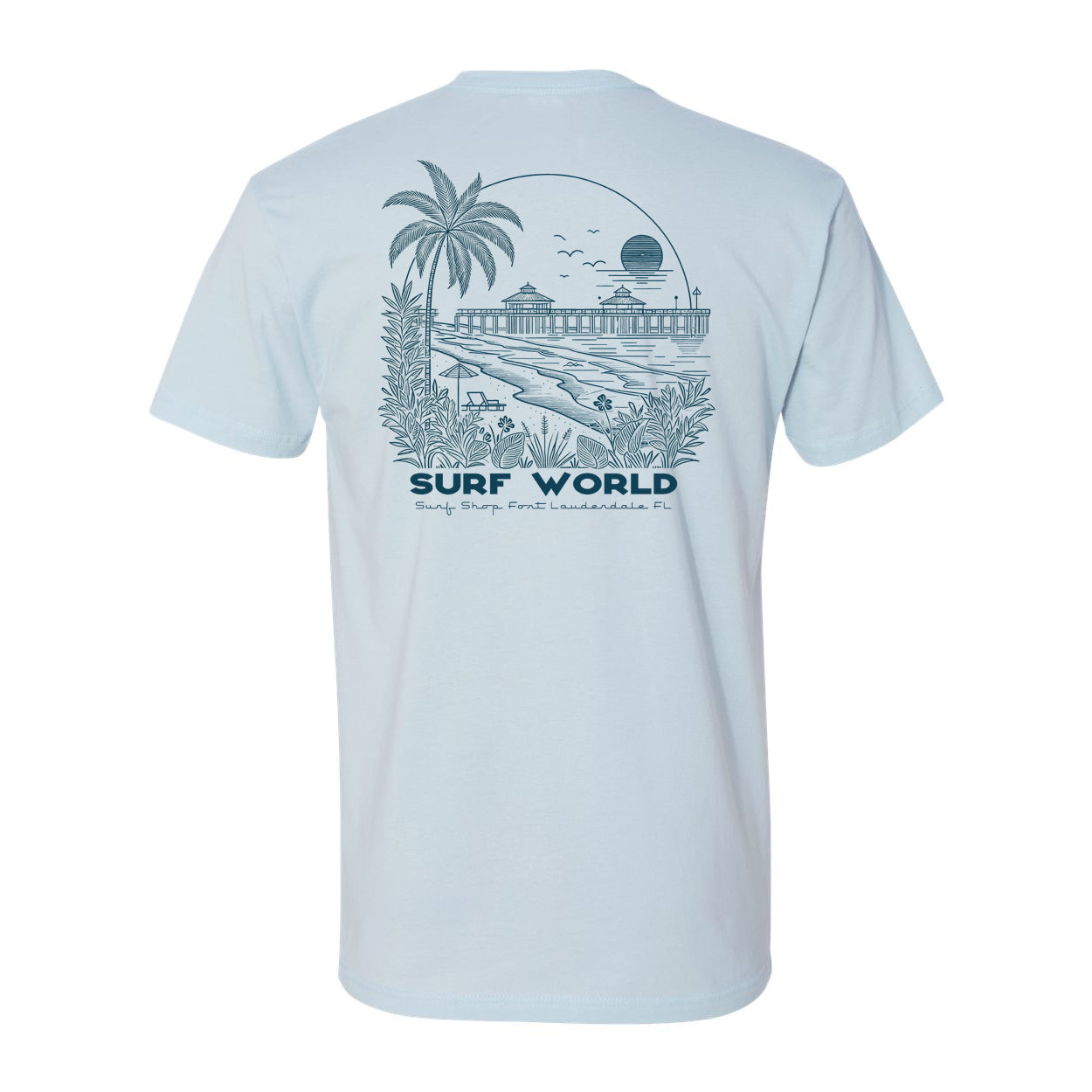 Surf World LBS Broken Pier Tee - Light Blue