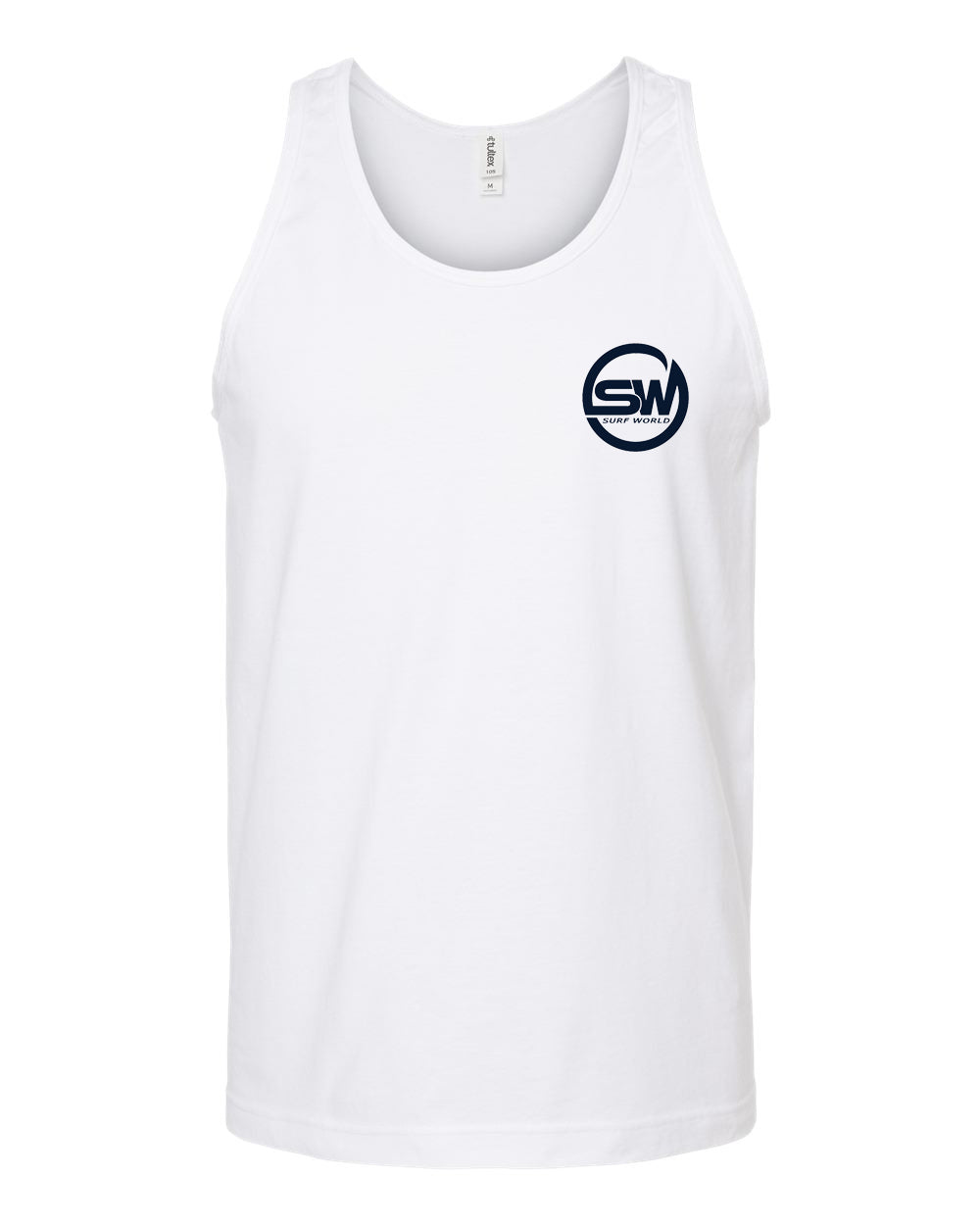 Surf World SW Boltz Tank Top - White Mens T Shirt