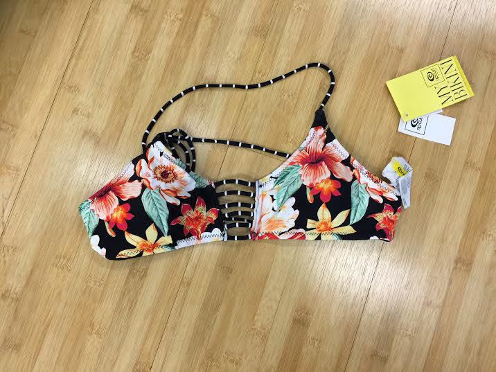 Rip Curl Tropic Wind Women's Floral Black Bra Top GSIFB7BLK womens swimwear