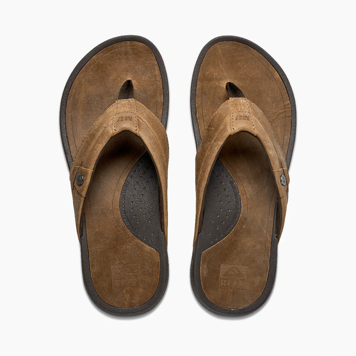 Reef Pacific LE Leather Mens Sandal - Java Brown Mens Footwear