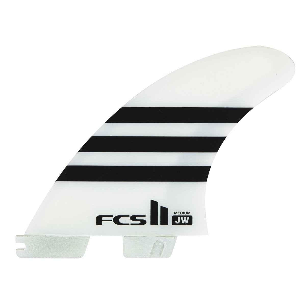 FCS II JW PC Large Tri Fins - Black White Fins