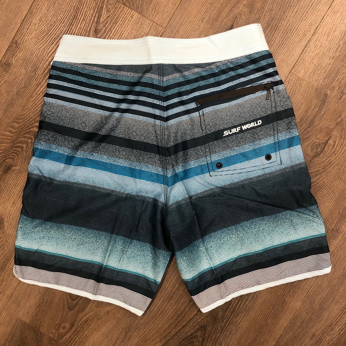 Surf World Gulf Stream Boardshort -The Surf World Collection - Blue Teal Mens Boardshorts