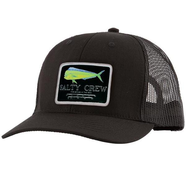 Salty Crew Mahi Mount Retro Trucker Hat - Black Mens Hat