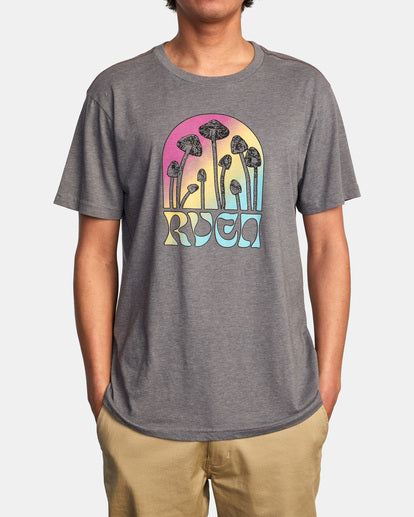 RVCA Dream Field Mushroom's Men's Tee - Smoke Mens T Shirt