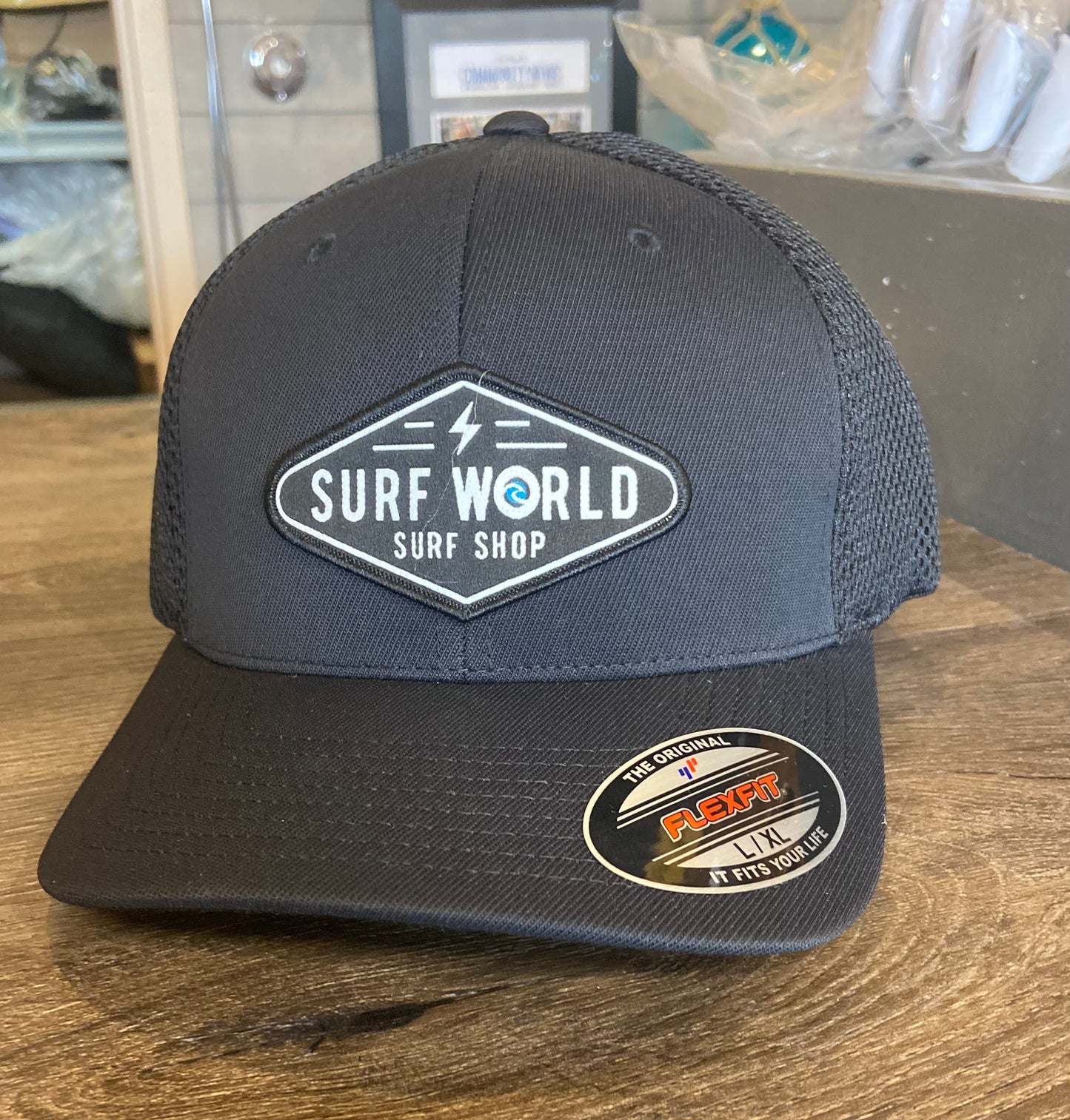 Surf World Boltz Flexfit Airmesh Trucker Hat Mens Hat