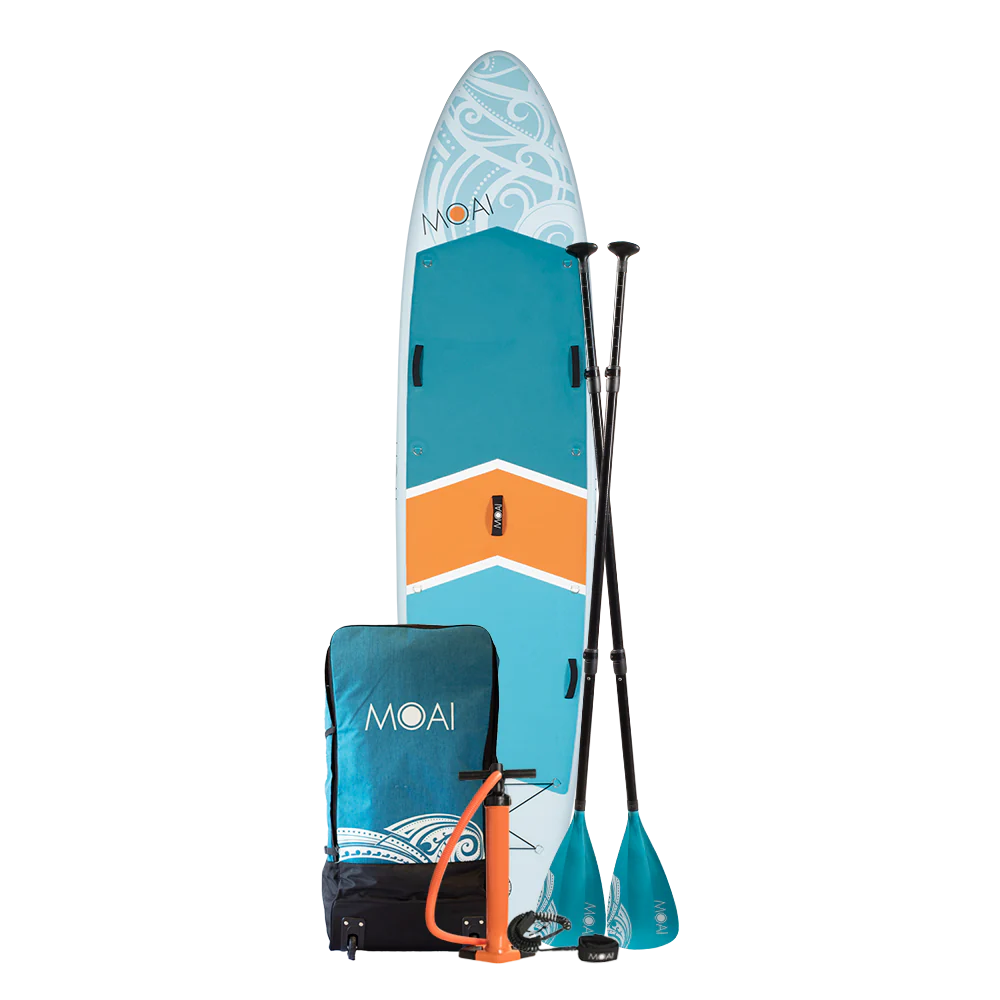 Moai All Around 12'4"' x 33 Inflatable Paddle Board for Two Package Inflatable SUP