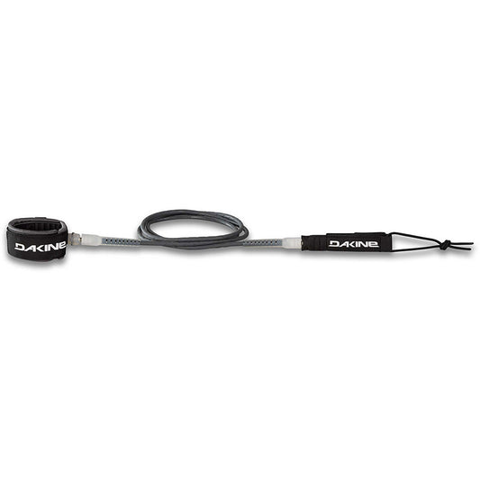 Dakine Kainui Plus 6' x 1/4" Surfboard Leash Surf Leash Castle Rock Grey Clear