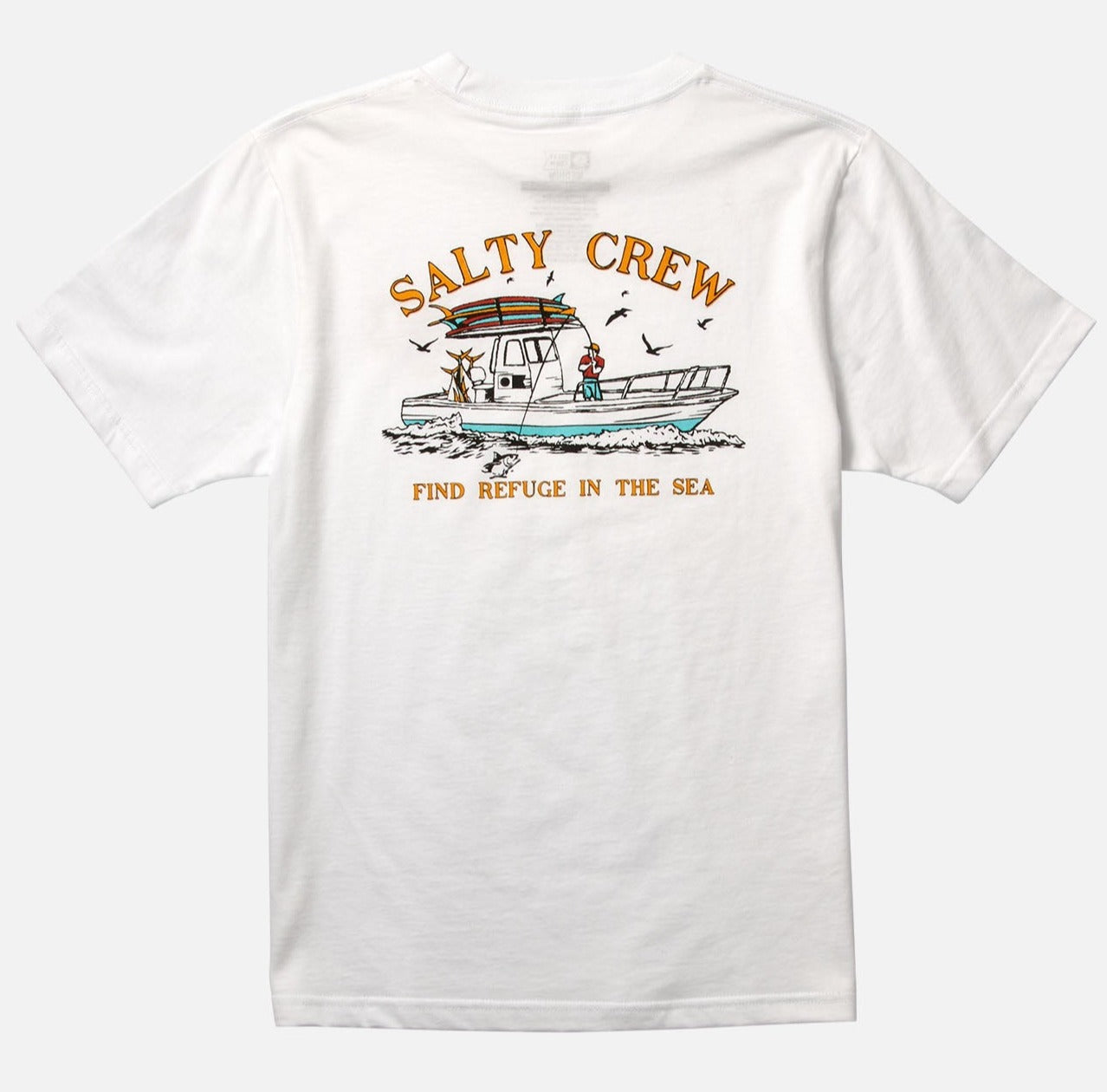 Salty Crew Fish On Boys S/s Tee - White Boys T Shirt