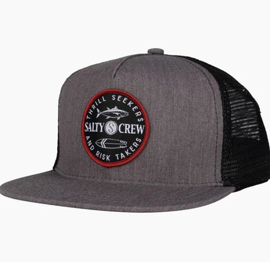 Salty Crew Boys Flip Flop Trucker - Dark Heather Grey Boys Hat
