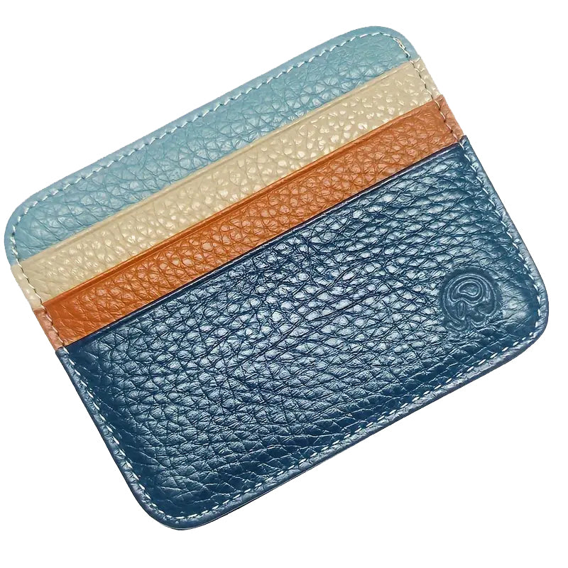 Surf World Leather Slim Credit Card Wallet wallet Tri Color