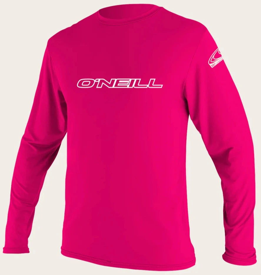 Oneill Youth Basic L/S Rashguard Tee - Watermelon Rashguard Sun Protection