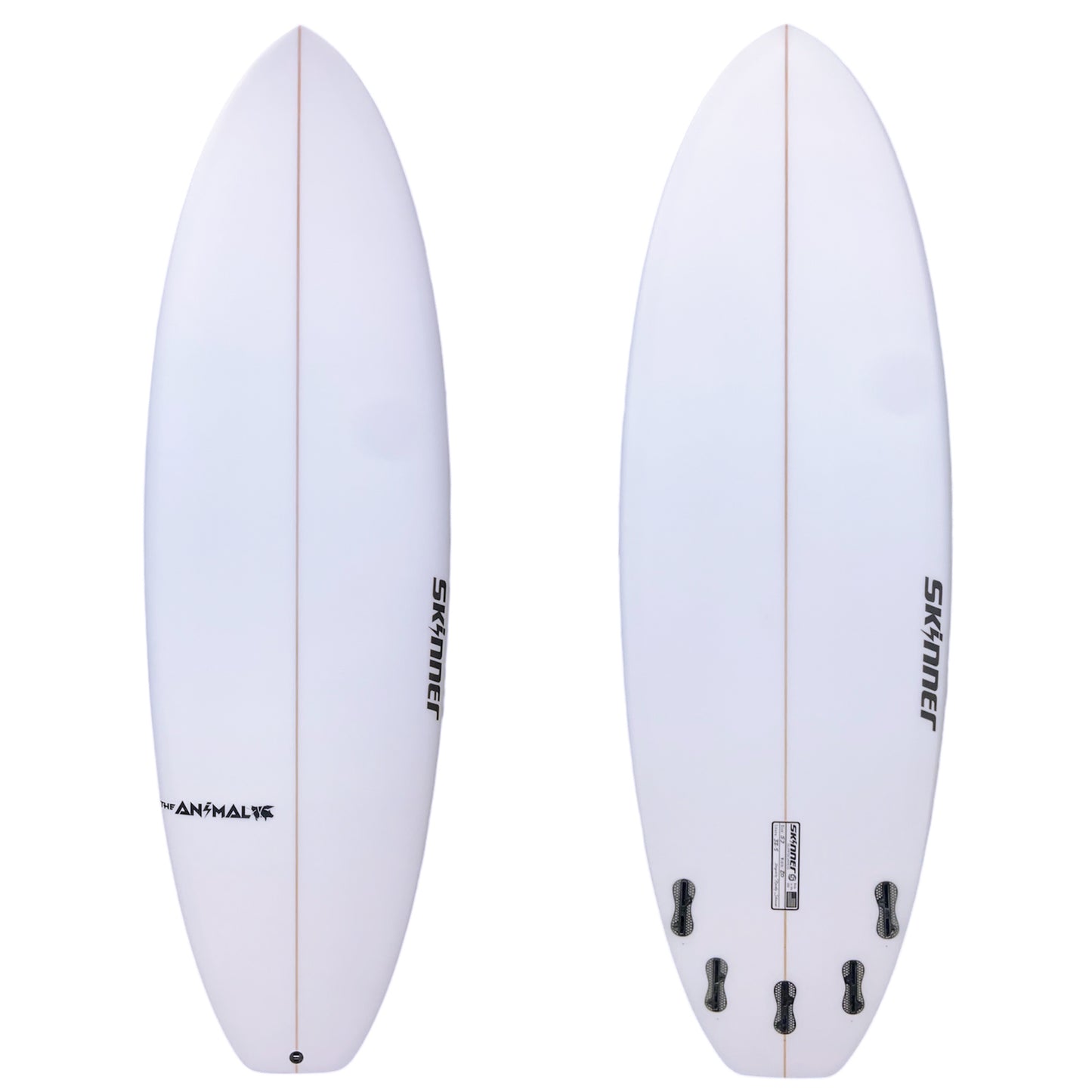 Skinner The Animal V2 5'7" x 20" x 32.5 L Liters 5 FCS fins Epoxy Surfboard