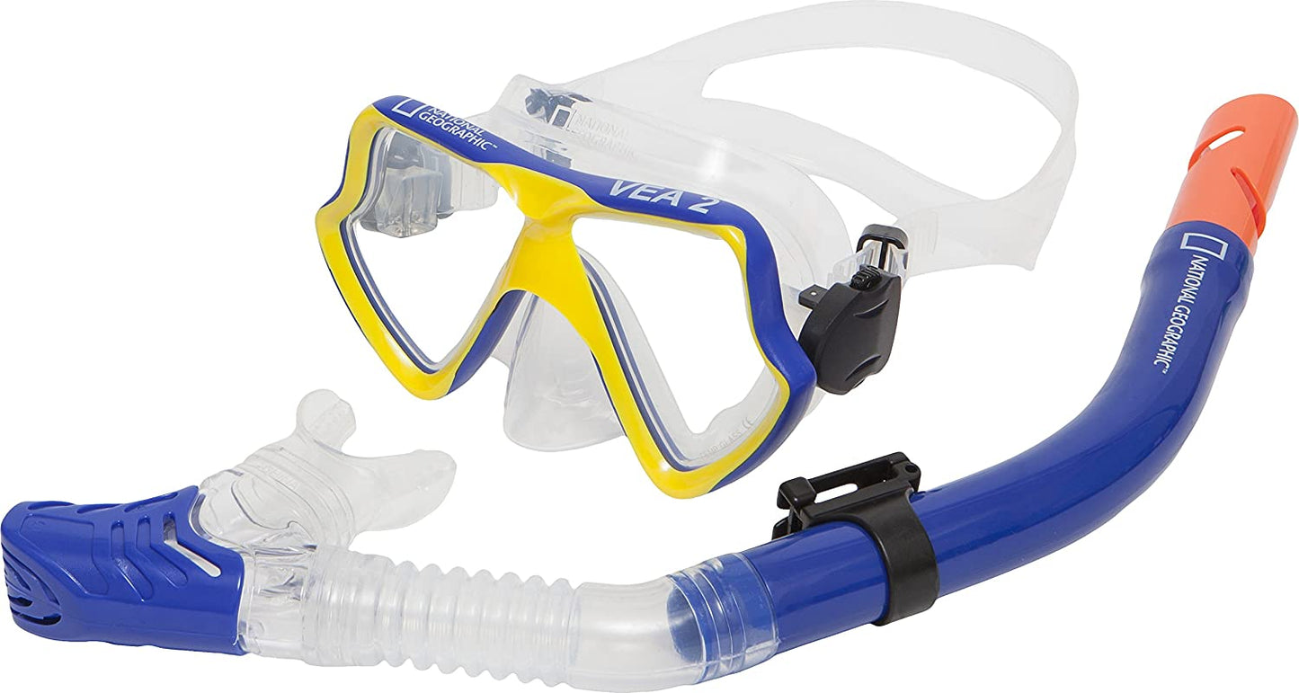 NATIONAL GEOGRAPHIC™ SNORKELER VEA 2 COMBO WITH MASK & VIVA SNORKEL snorkel