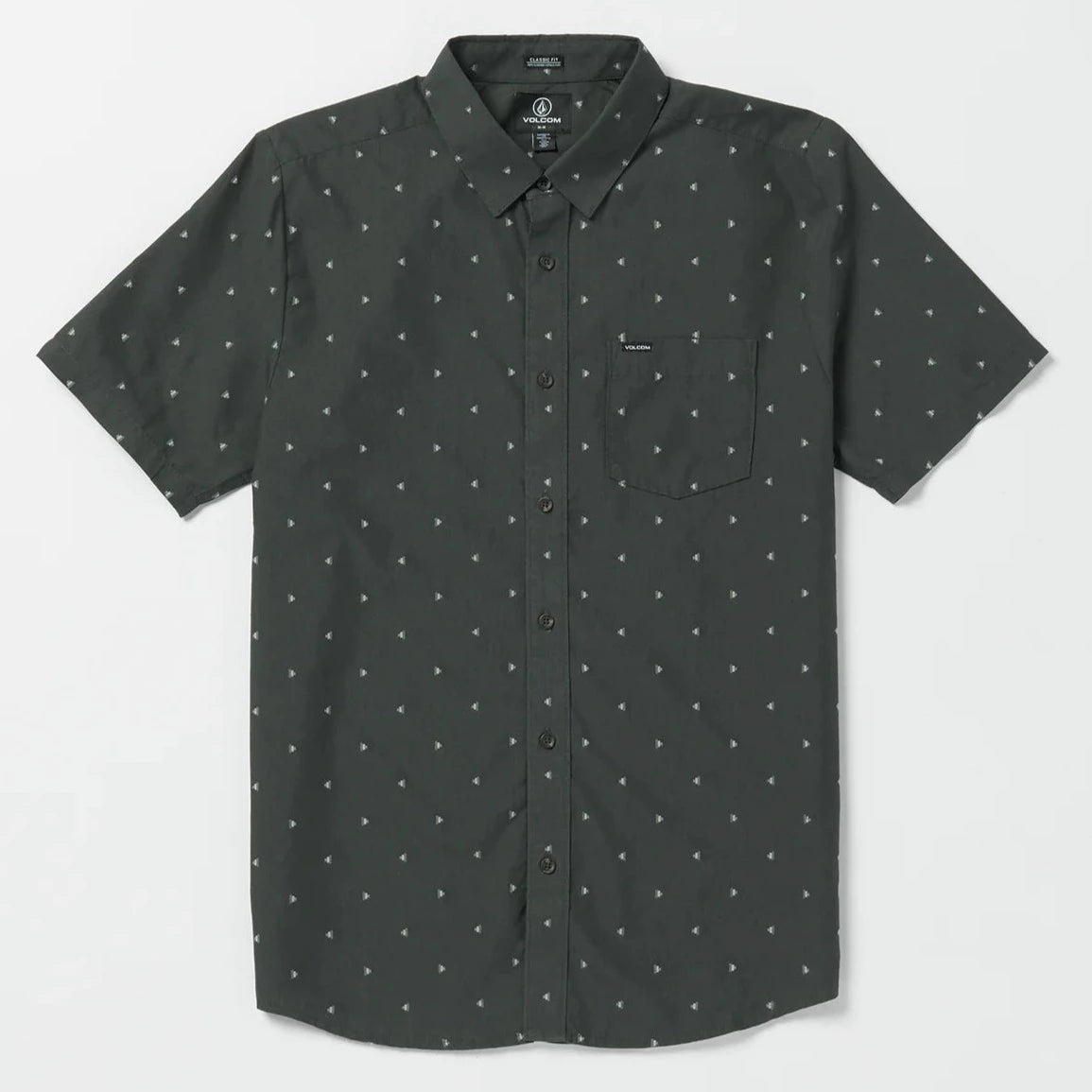 Volcom Mistere Men's Woven Shirt S/S - Stealth Mens Woven