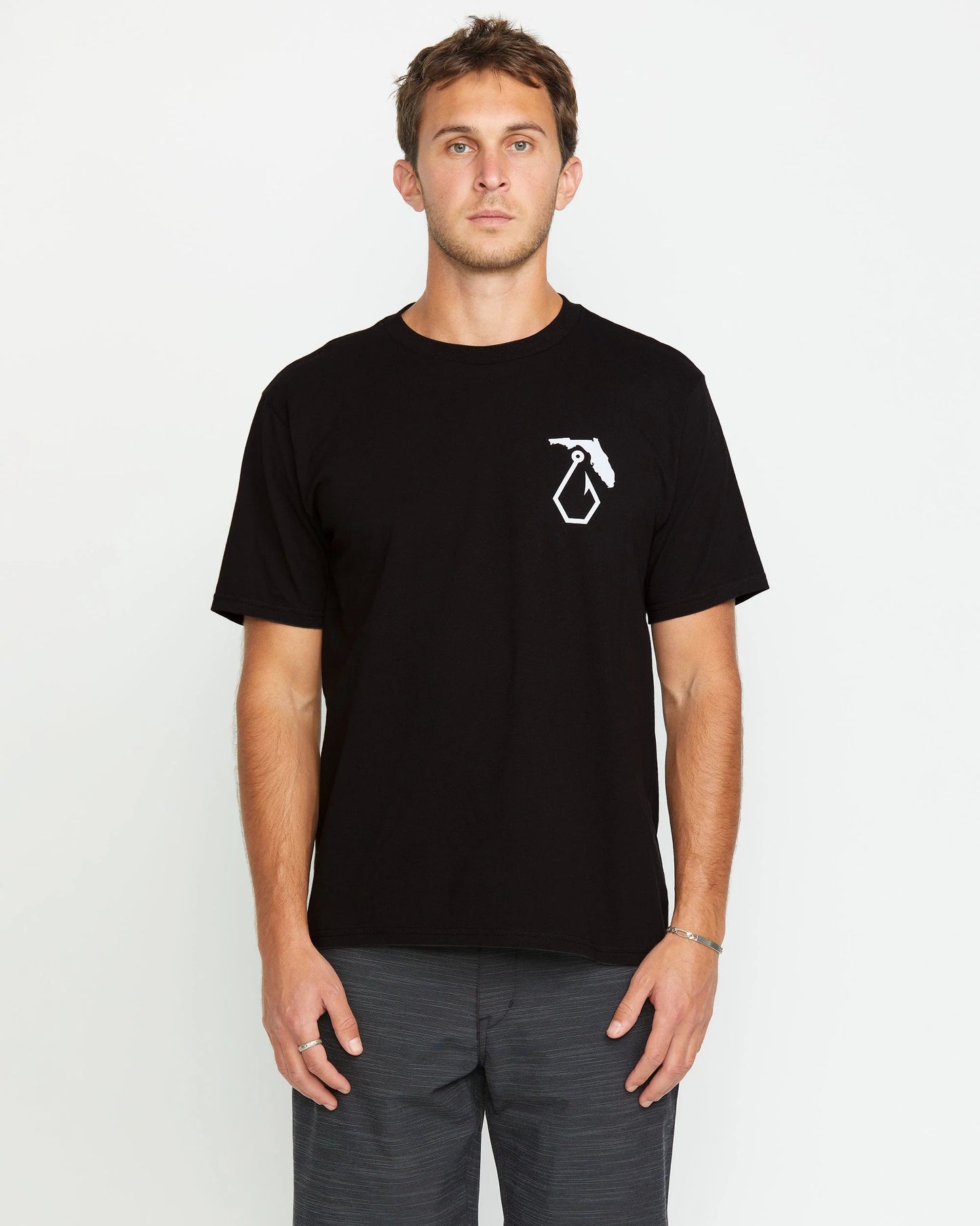 Volcom Stone Hook Florida SS Tee Shirt - Black Mens T Shirt