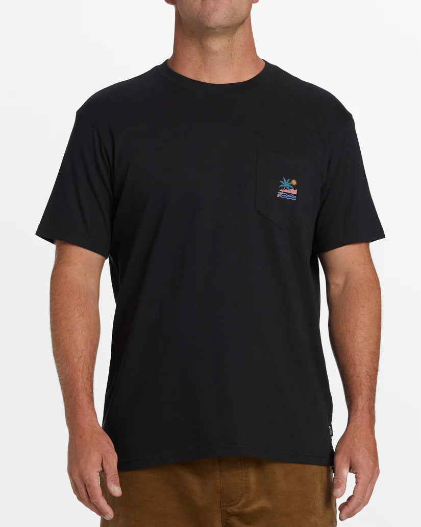 Billabong Troppo Pocket SS Tee - Black Mens T Shirt