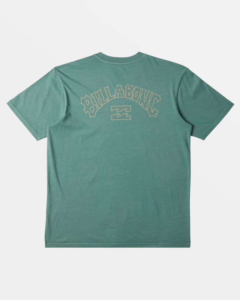 Billabong Arch Wash SS Tee - Marine Green Mens T Shirt