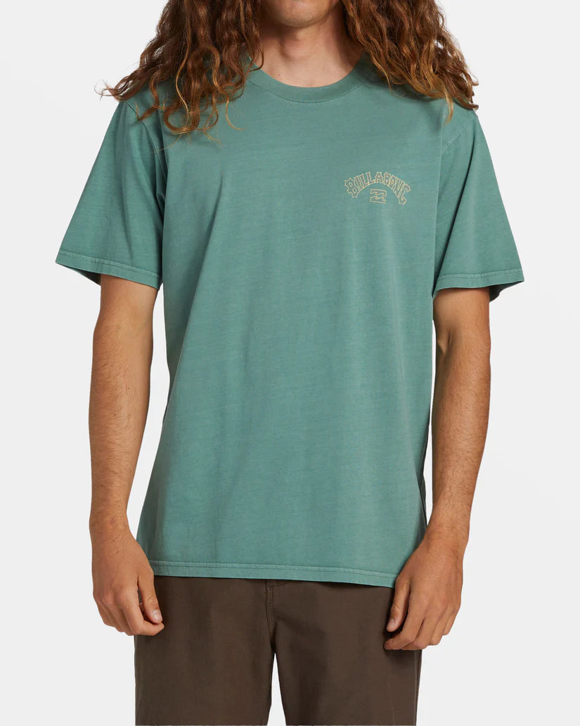 Billabong Arch Wash SS Tee - Marine Green Mens T Shirt