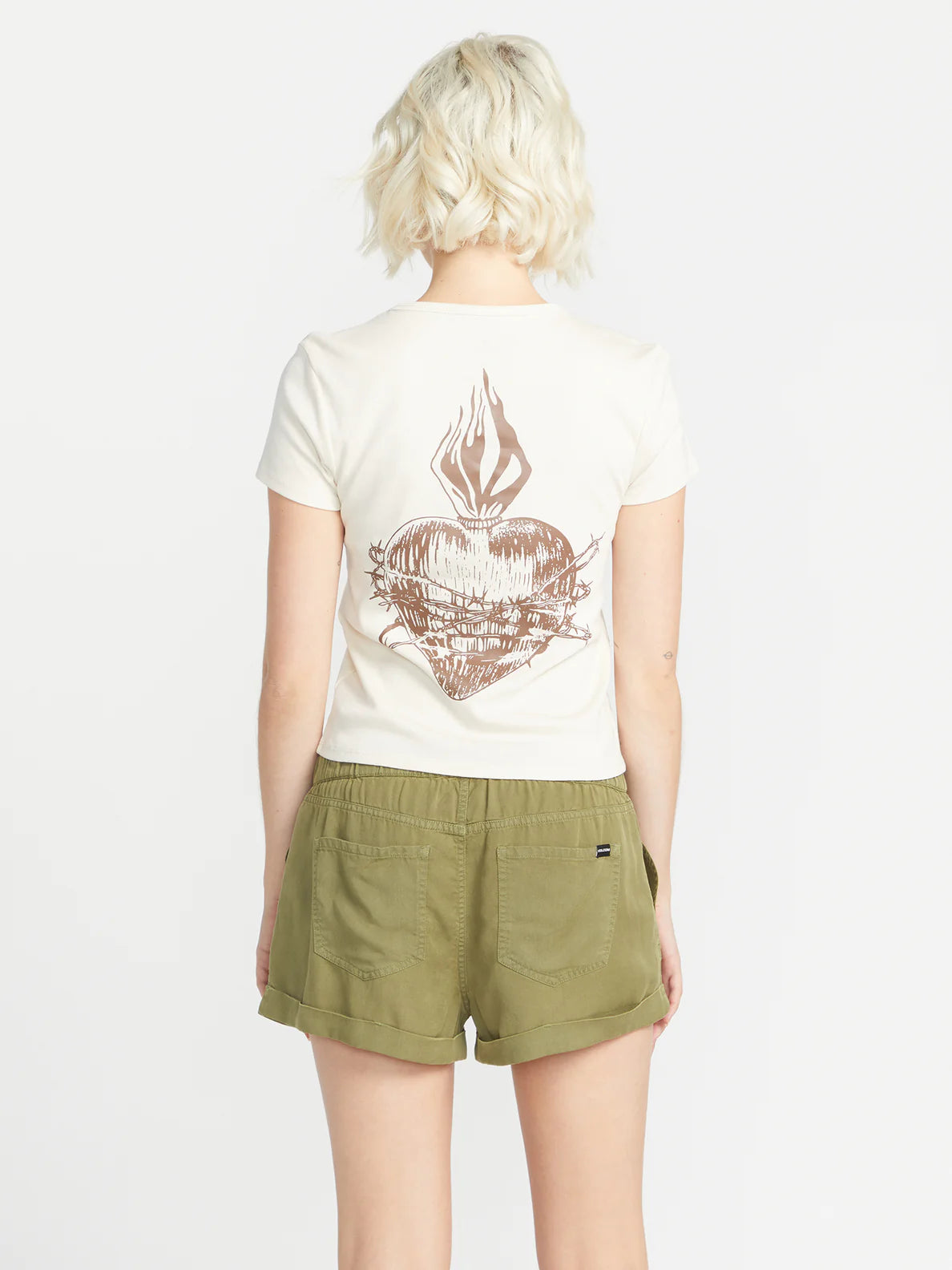 Volcom Sunday Strut Womens Short - Moss Green Womens Short