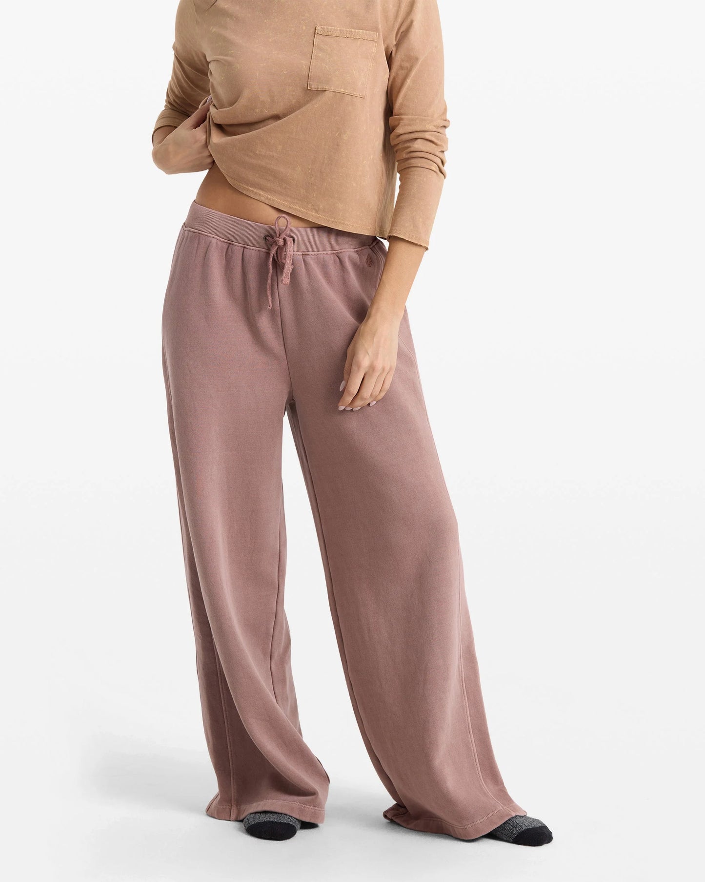 Volcom Women's Stone Soft Fleece Pant - Desert Taupe womens pants