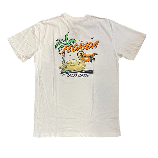 Salty Crew Pelicano Florida Men's S/S Premium Tee-White Mens T Shirt