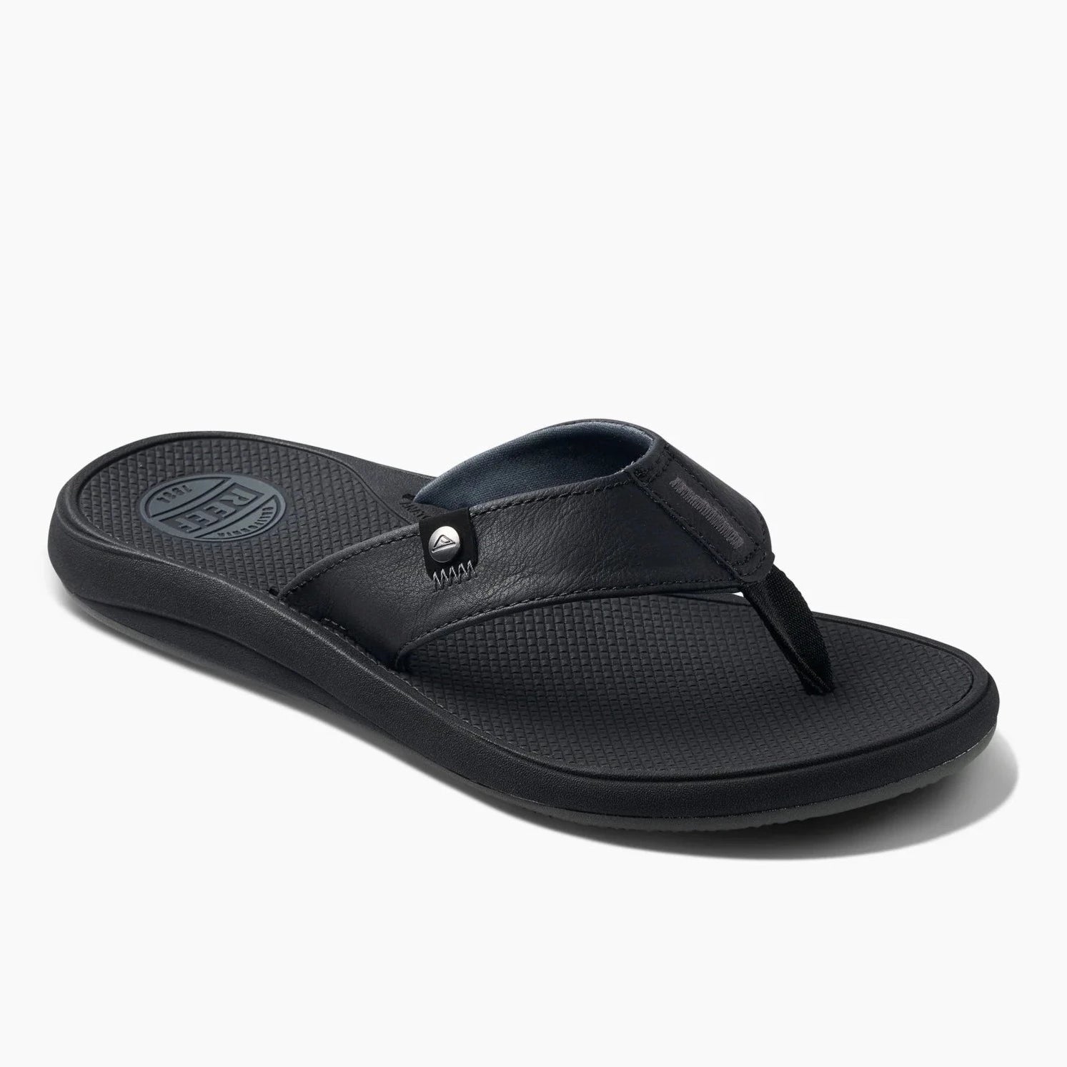 Reef Phantom Nias Mens Sandal - Black Mens Footwear