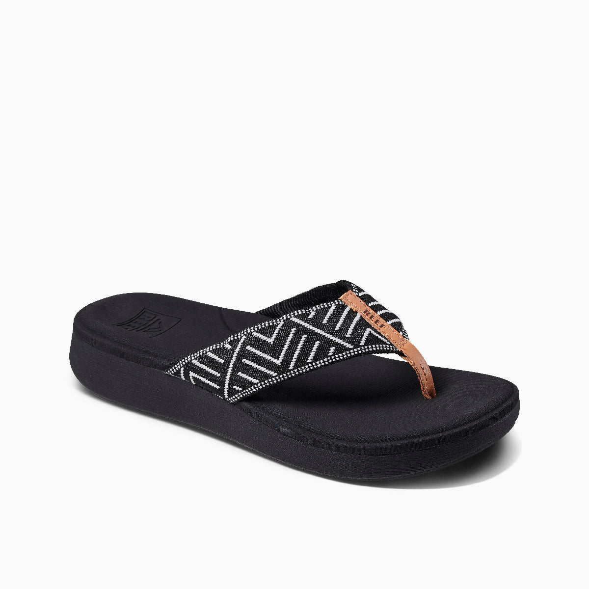 Reef Cushion Cloud Tx Women's Essential Sandals - Black Geo Womens Footwear