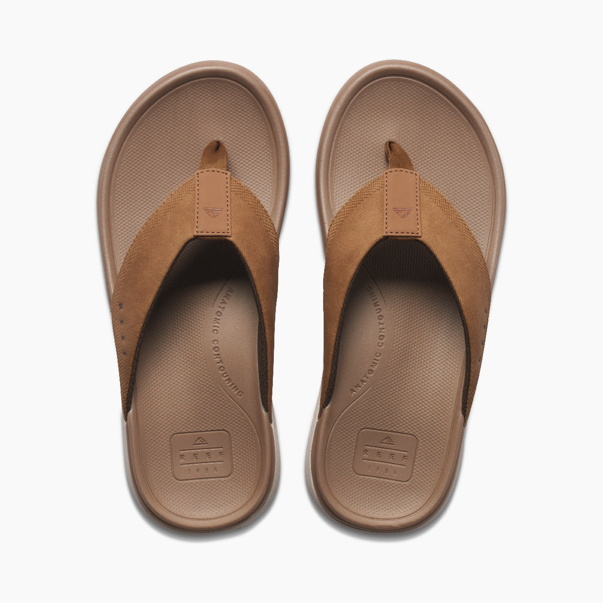 Reef Cushion Norte Comfort Sandals - Tan Grey Mens Footwear