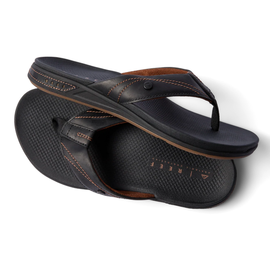 reef cushion lux black sandals 