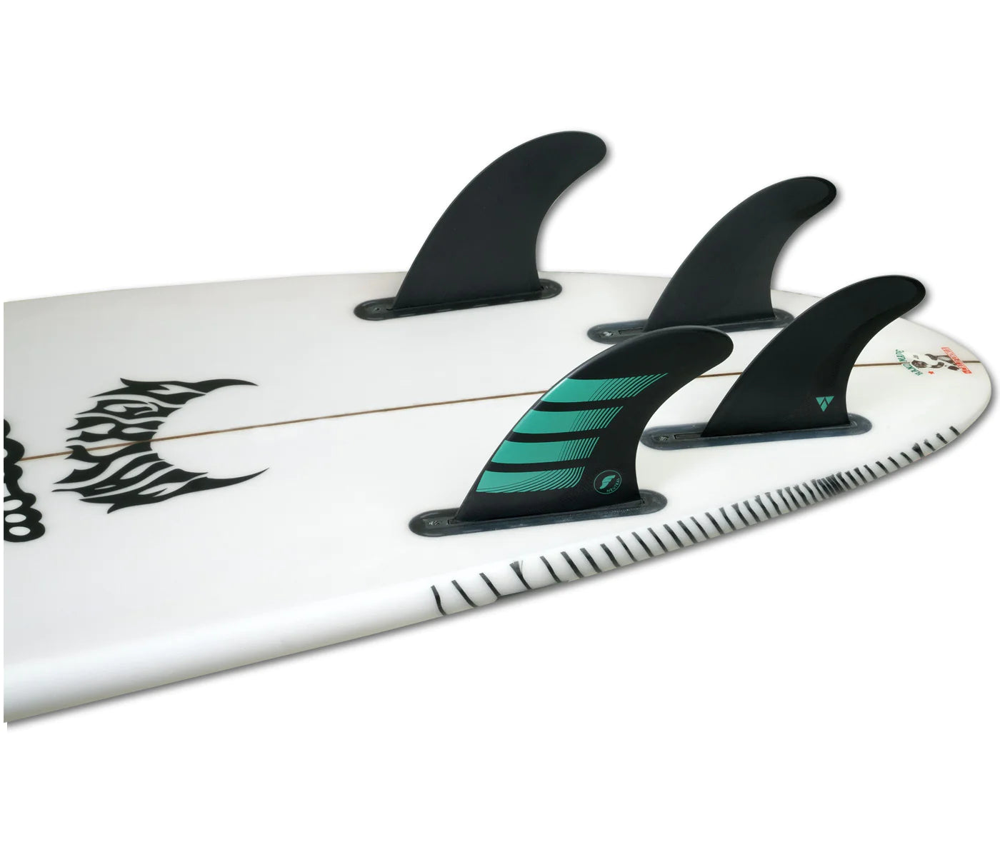 Futures Fins F6 Alpha Series Medium Carbon Teal 5 Fin Set Fins