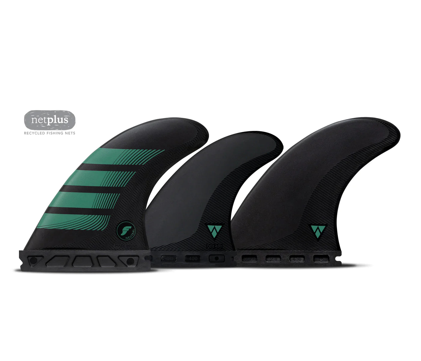 Futures Fins F6 Alpha Series Medium Carbon Teal 5 Fin Set Fins