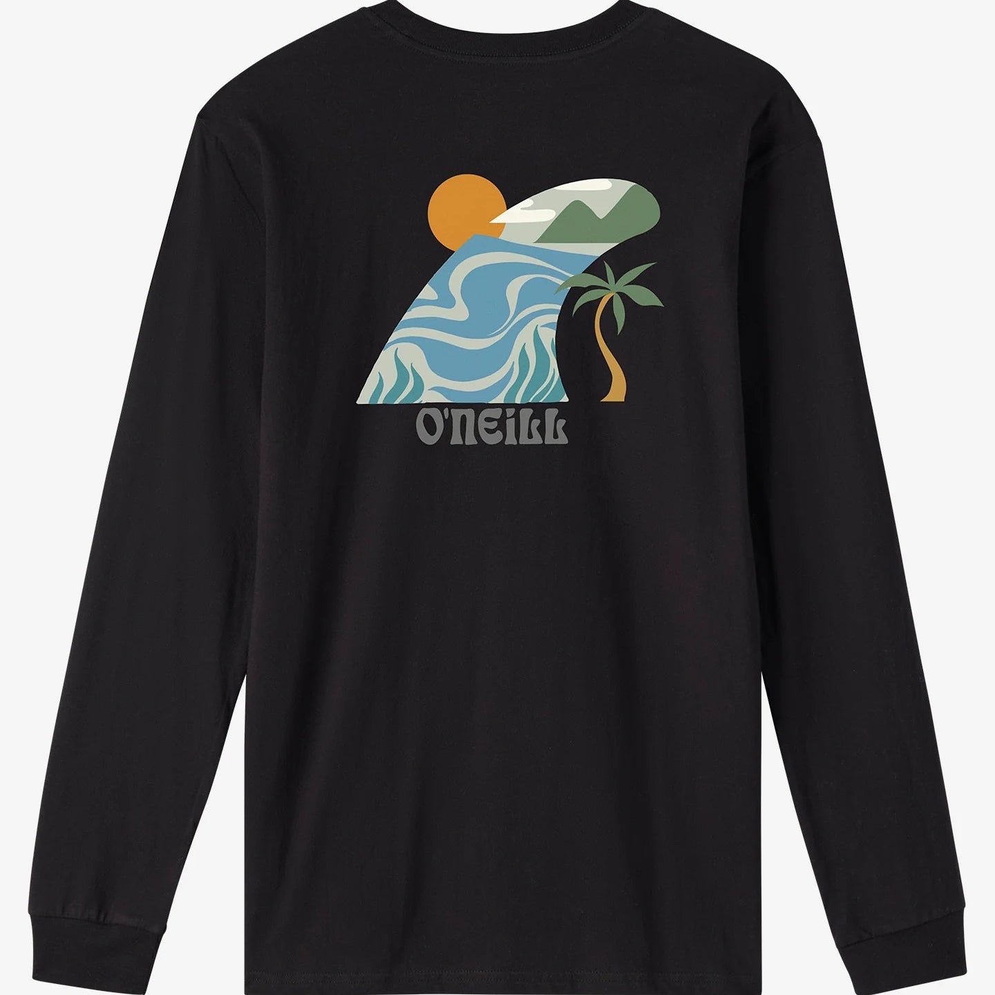 Oneill PIvot Surf Fin Longsleeve Tee - Black Mens Longsleeve Tee