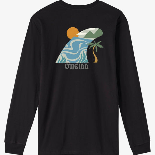 Oneill PIvot Surf Fin Longsleeve Tee - Black Mens Longsleeve Tee