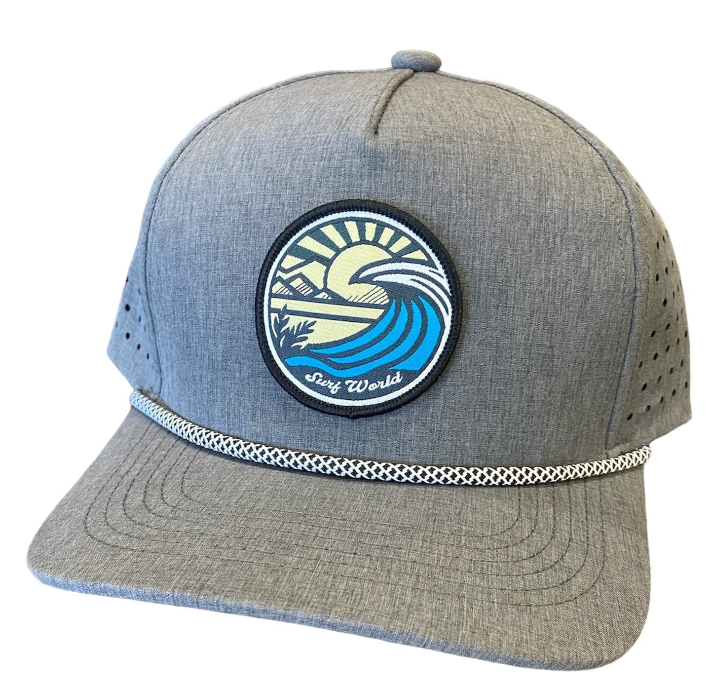 Surf World Sunny Waves Snapback Hat Mens Hat Grey Nylon