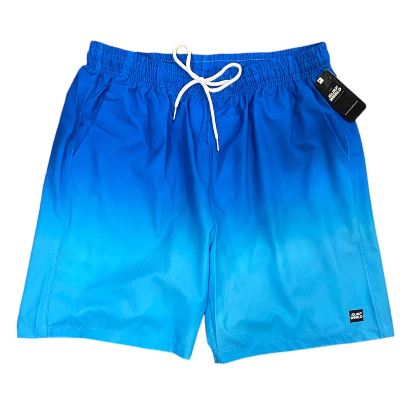 Surf World Elastic Blue Fade Volley Shorts - Blue Fade Mens Boardshorts